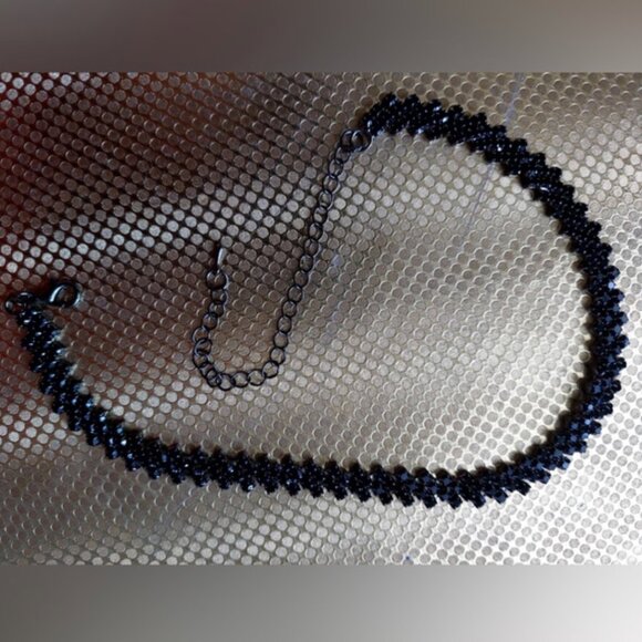 Black Onyx choker necklace - Picture 3 of 5